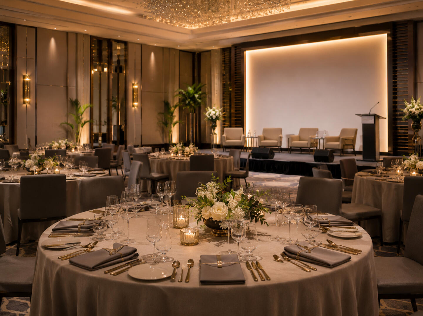 Corporate Events: Premium London corporate dinner and event production setup